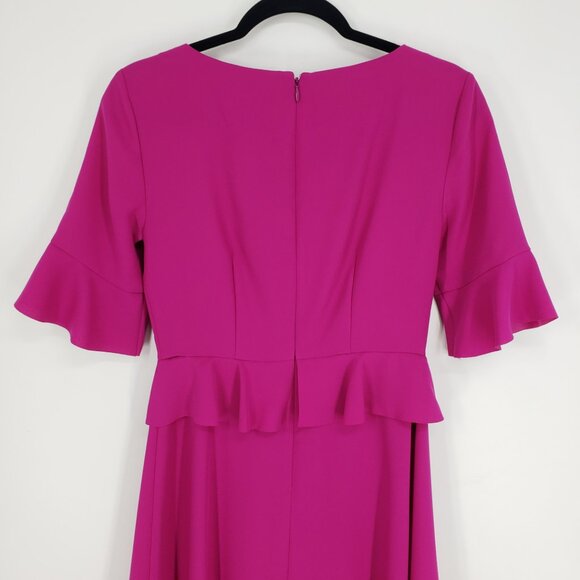 3/$25 Banana Republic Ruffle Dress 0 A Line Short Sleeves Cocktail Work Pink - Picture 7 of 11